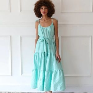 Mille Maui Dress in Green Stripe- Small (NWOT)